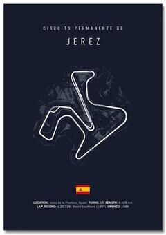 Inspire Essentials F1 Circuit Track Wall Art Canvas Motorsport Racing Poster 24 11.81 X 15.75 Inches