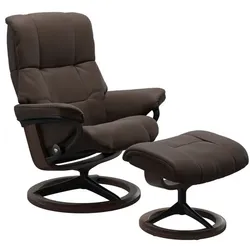 Stressless Sessel mit Hocker Mayfair Signature Leder Braun Batick Brown M (Medium)