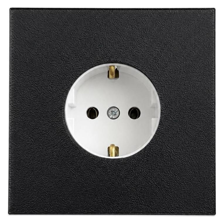 Soixx Aufsteckrahmen für Steckdosen Schneider Electric Asfora Schwarz Modernes Design ohne Demontage (72358380)