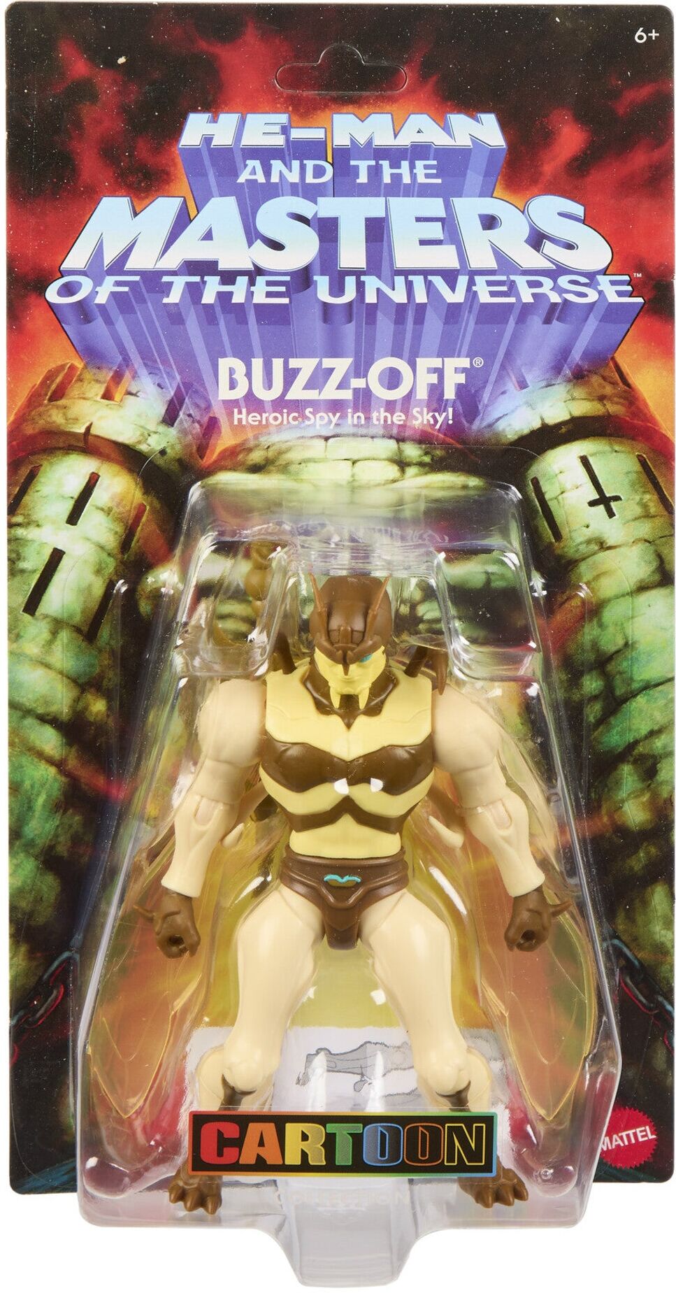 Masters of the Universe Origins 200X Buzz-Off Action Figure by Mattel 5.5-Inch Scale with 16 Points of Articulation and Removable Accessories for Kids