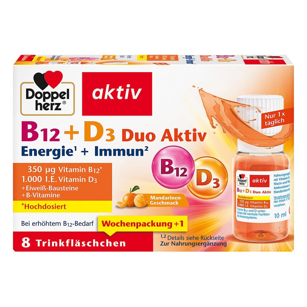 Queisser Pharma GmbH & Co. KG Doppelherz B12+d3 Duo Aktiv Trinkampullen 17987051