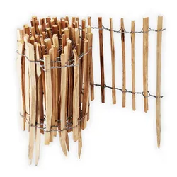 45m Staketenzaun Rollboarder 60cm hoch Lattenabstand 4-6cm Gartenzaun aus Haseln...