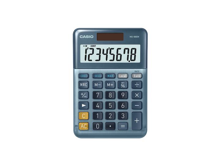 Calculatrice MS-88EM bleue CASIO