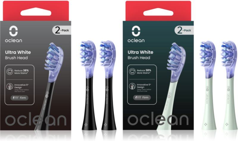 Oclean Ultra White Set têtes de remplacement pour brosse à dents Black & Green