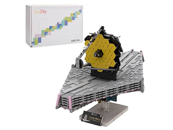 AMOC 1/25 James Webb Weltraumteleskop Bausatz, Space NASA Series Building Blocks Set, Kompatibel mit Lego NASA (4514PCS), 66.3 x 32.7 x 40.8cm