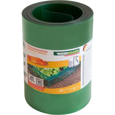 Schneckenkante WINDHAGER "aus PET, Schneckenbarriere 20 cm x 8 m", grün, H:20cm L:800cm, Tierbarrieren, Schneckenschutz für Beete, wiederverwendbar und recyclebar, grün