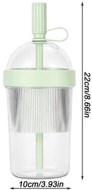 Universal Stock Reusable Coffee Cup With Lid & Straw Travel Coffee Mug For Home Office & On The Go green