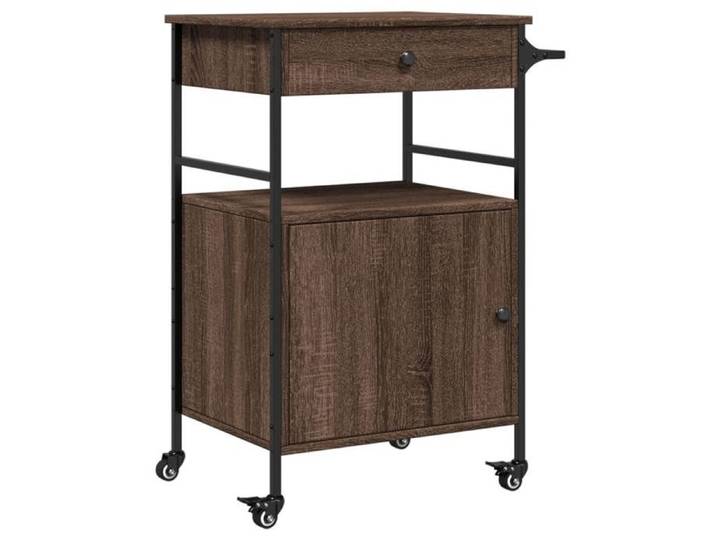 NOUVEAU Desserte cuisine - Chariot de cuisine - chêne marron - 56x43x89 5cm - Bois d'ingénierie 49831