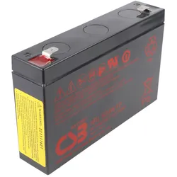 CSB-HRL634W 6 Volt AGM Bleiakku 5,6Ah - 34Wh, 151x34x98,3mm Faston 6,3mm Hochstromfest Longlife
