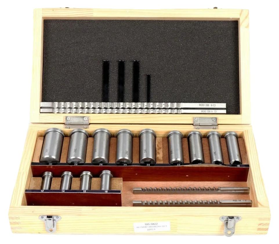 Schlüsselweitenfräser Set, 22 Stück, HSS-Material, Kompatibel mit CNC-Maschinen, Enthält mehrere Modelle, Entwickelt für Schlüsselweitenfräsen