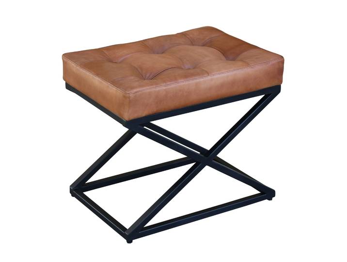 Hocker Leder Vintage DENISE