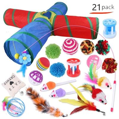 Uplift Picks Foldable Cat Play Tunnel Tent With Mouse Ball Toys For Kittens And Indoor Cats 15