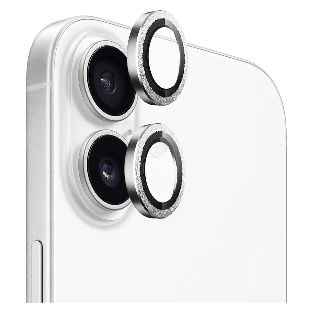 BlueO - Original Metal Frame Lens Glass - iPhone 17 - Silver Diamond (1 Stk., Apple iPhone 17) (62271922)