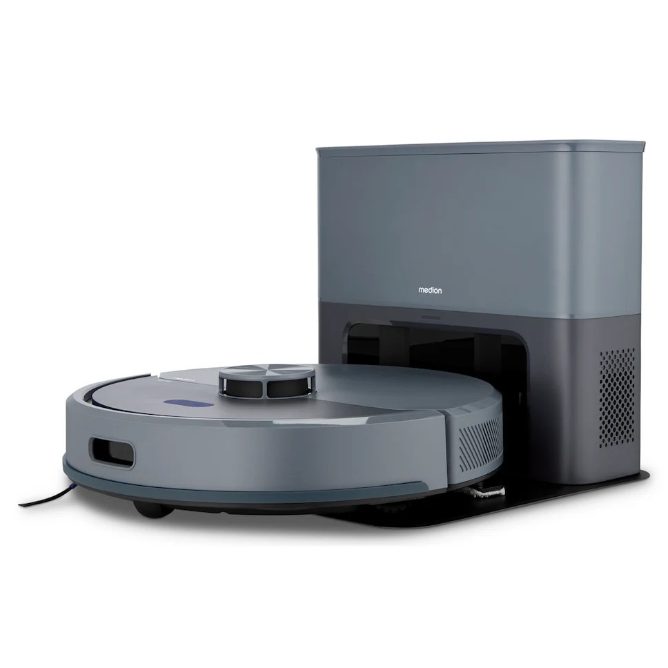 Medion MD100051 X23 SW+ Saug-Wischroboter mit Absaugstation