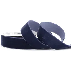 Creativery 25mm Samtband 5m Schleifenband Geschenkband Borten Stoffband Dekoband Dunkelblau