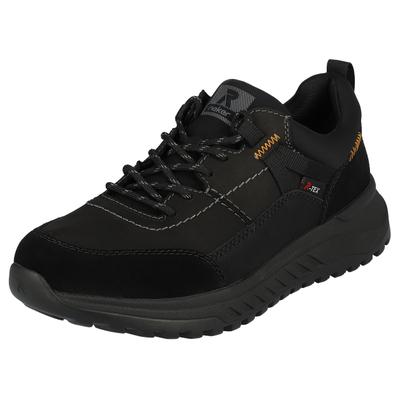Sneaker RIEKER, Herren, Gr. 44, Textil, schwarz, Leder, Synthetik, Schuhe Sneaker, Outdoorschuh, Halbschuh, Schnürschuh mit TEX-Ausstattung