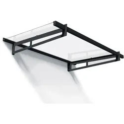 Palram Canopia Bremen Vordach, anthrazit, klar 150 x93,5 x 19 in cm (LxBxH)
