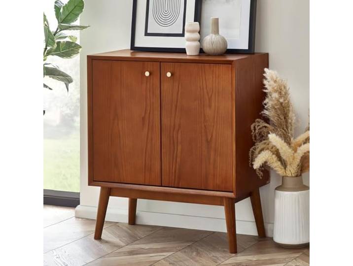 Julian Bowen Lowry Kleines Sideboard, Holz, Kirschesche, 80 x 70 x 38 cm