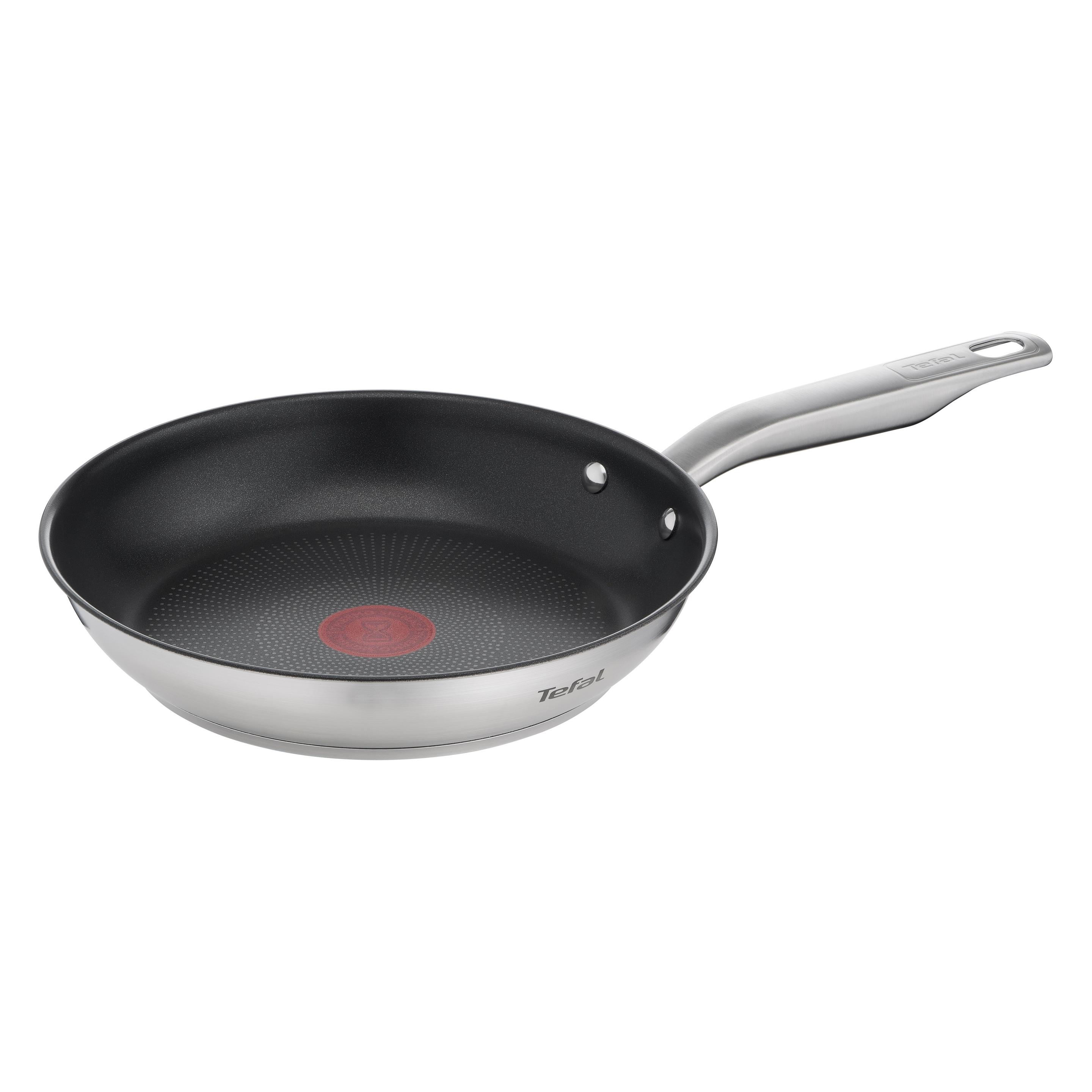 Tefal Virtuoso Pfanne 24cm (E4910425), Edelstahl, Antihaftbeschichtung - PTFE (Bratpfanne, Edelstahl, 24 x 5.90 cm) (E4910434)
