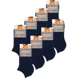 NUR DIE Herren Sneakersocken Baumwolle Basic Unifarben 16