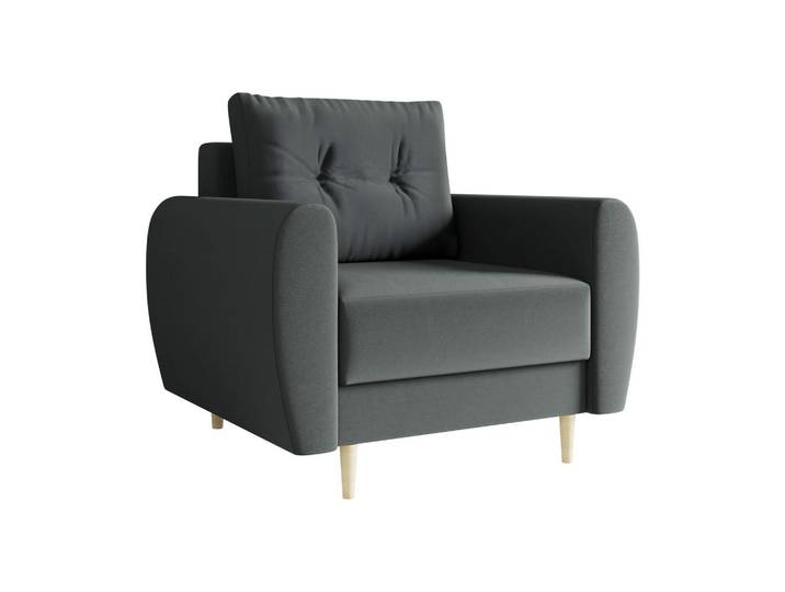 Mirjan24 Sessel Palermo, Grau, Holz, Rechteckig, 104x95x82 cm, Wohnzimmer, Sessel, Polstersessel