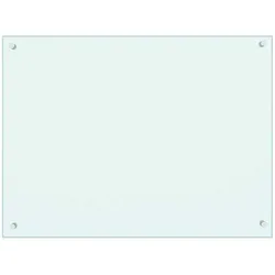 vidaXL Küchenrückwand Weiß 80x60 cm Hartglas