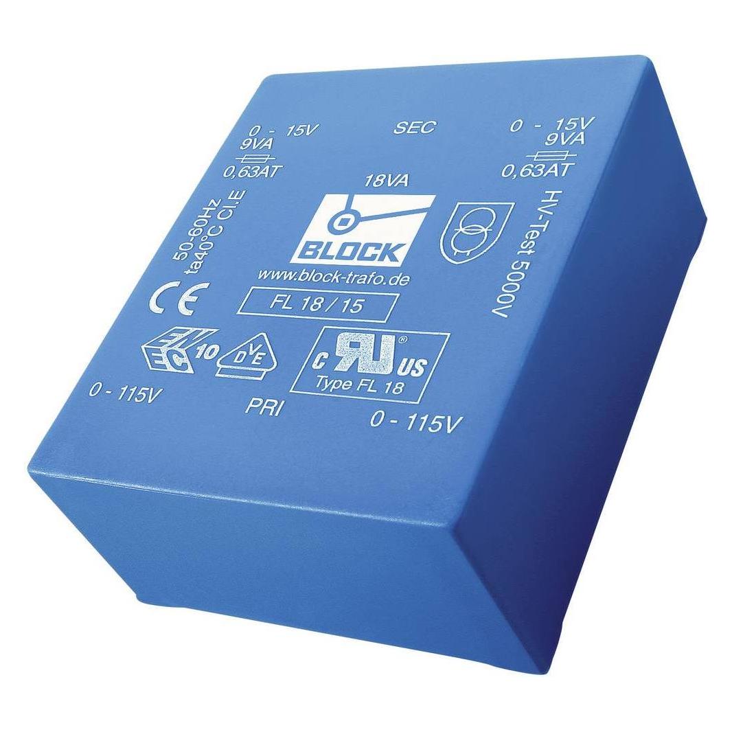 Block Transformator FL PCB 30VA 2x12V (FL30/12)