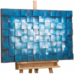 HOLZBILD Blau 90/60 cm