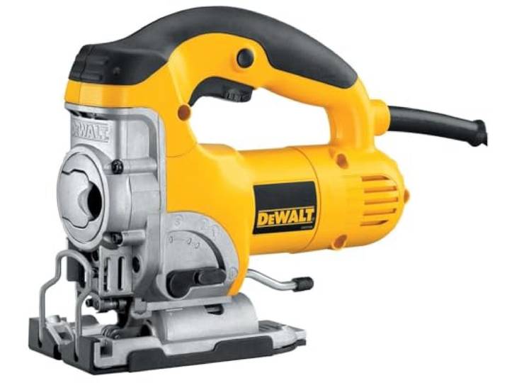 DEWALT - Scie Sauteuse à Poignée 230V - DW331K-QS - Scie Électrique avec Coffret de Transport - Inclinaison de la Lame 45° - Lame Carbure 24 Dents - Vitesse à Vide 800-3100 tr/min - 701W
