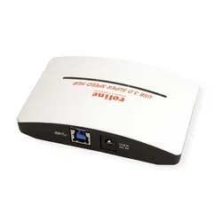 Roline USB 2.0 Hub, 4 Ports, mit Netzteil (USB-A, 4 Ports), Dockingstation + USB Hub, Weiss, Schwarz