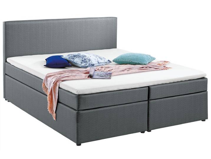 Boxspringbett Orlando Stoffbezug Anthrazit ca. 180 x 200 cm