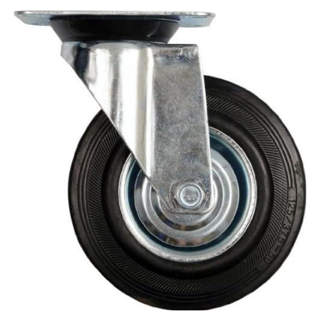 Toya Kółko skrętne z czarną gumą 75mm 87311 (87311)