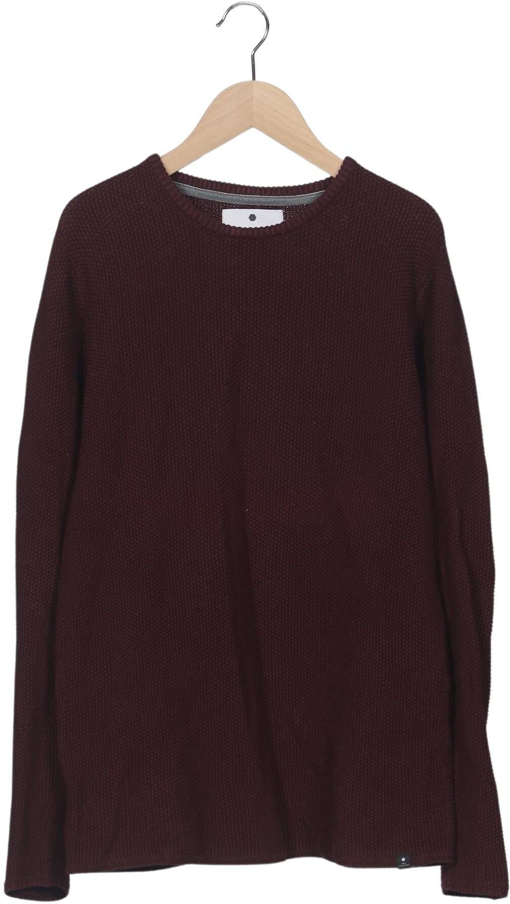 Rvlt revolution Herren Pullover, Bordeaux, Gr. S, Baumwolle - Second Hand