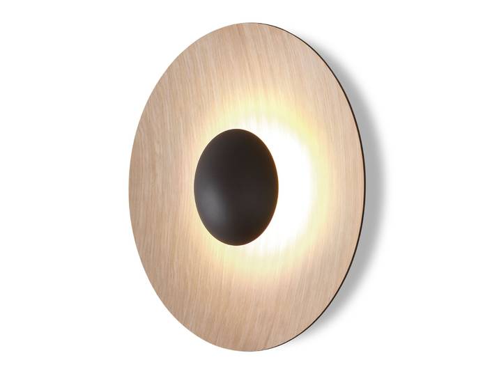 Ginger 32 C Wandleuchte Oak-Oak - Marset - Wohnzimmer - Design - Metall - Rund