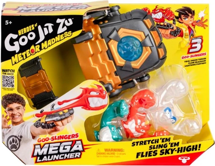 Moose Toys Ltd. Heroes of Goo Jit Zu - Meteor Madness Goo-Slingers Mega Launcher (inkl. 3 Figuren)