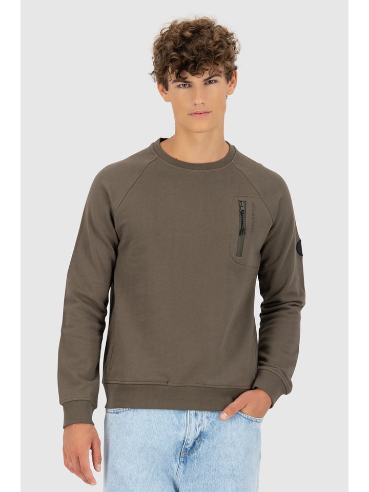 alife and kickin Sweatshirt "Fabio" in Khaki - L