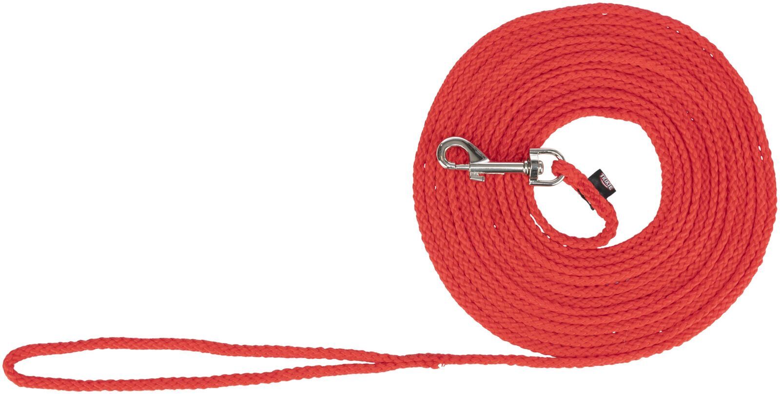 TRIXIE Schleppleine, rund, S–M: 15 m / Ø 5 mm, rot