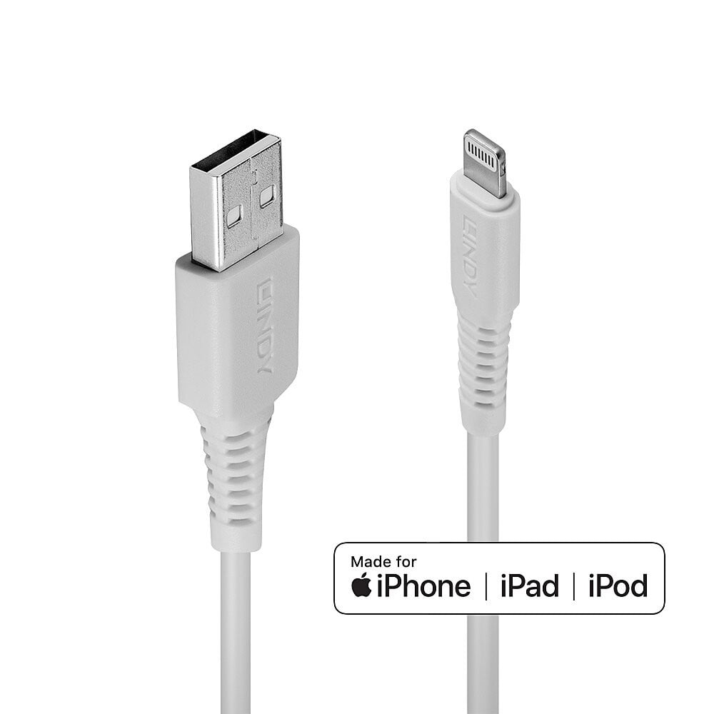 Lindy USB naar Lightning kabel wit 1m