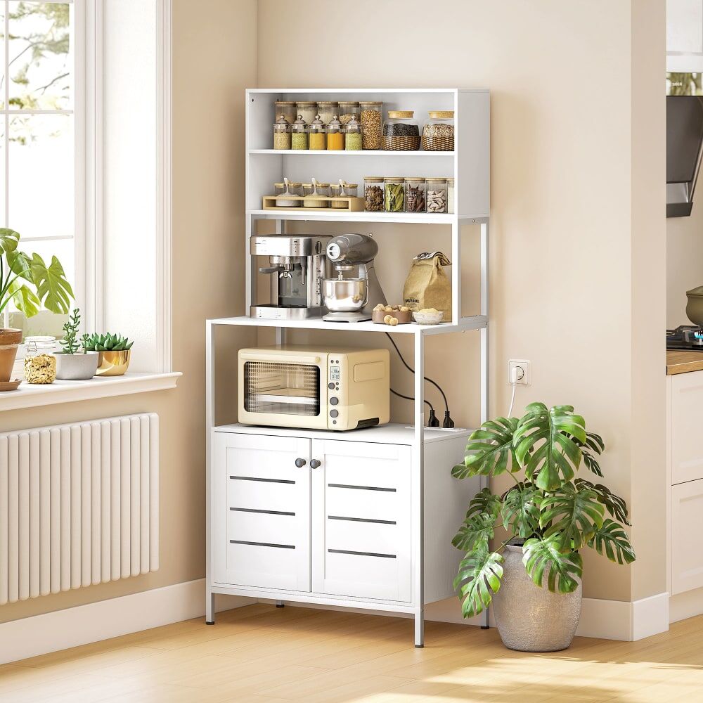 Homcom Estantería de cocina 80x42x171 cm blanco