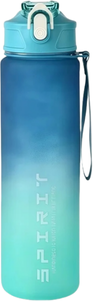 ModernMart HydraGo Large Capacity Sports Water Bottle For Gym, Travel & Outdoor Hydration blue Green