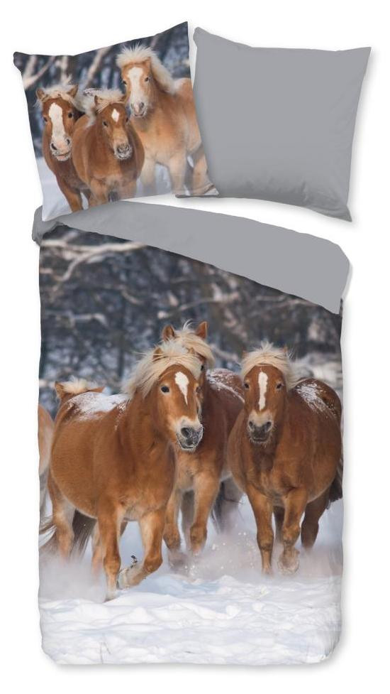 Muller Textil Kinderdekbedovertrek Happy Horses - Multi - 140 x 200 cm