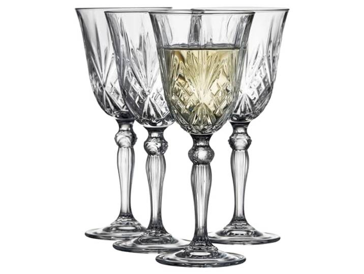 Lyngby Glas Krystal Melodia Verre à vin blanc 21 cl 4 pces