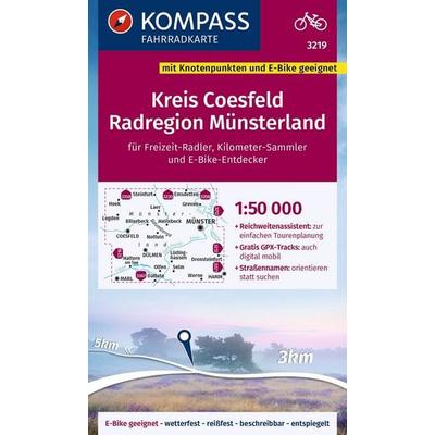 KOMPASS Fahrradkarte 3219 Kreis Coesfeld - Radregion Münsterland mit Knotenpunkten 1:50.000, Sonstige von , KOMPASS Freytag & Berndt,