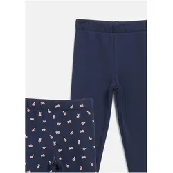 s.Oliver, Mädchen, Tights, 2er-Pack Thermoleggings (140), Blau