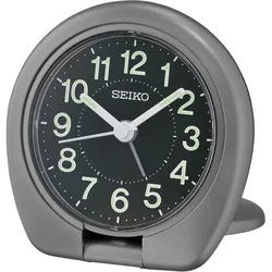 Reisewecker SEIKO "QHT018T", grau, Wecker, Reisewecker, Quarzwecker, Wecker, Reisewecker, Schlafzimmer, Snooze, Beleuchtung