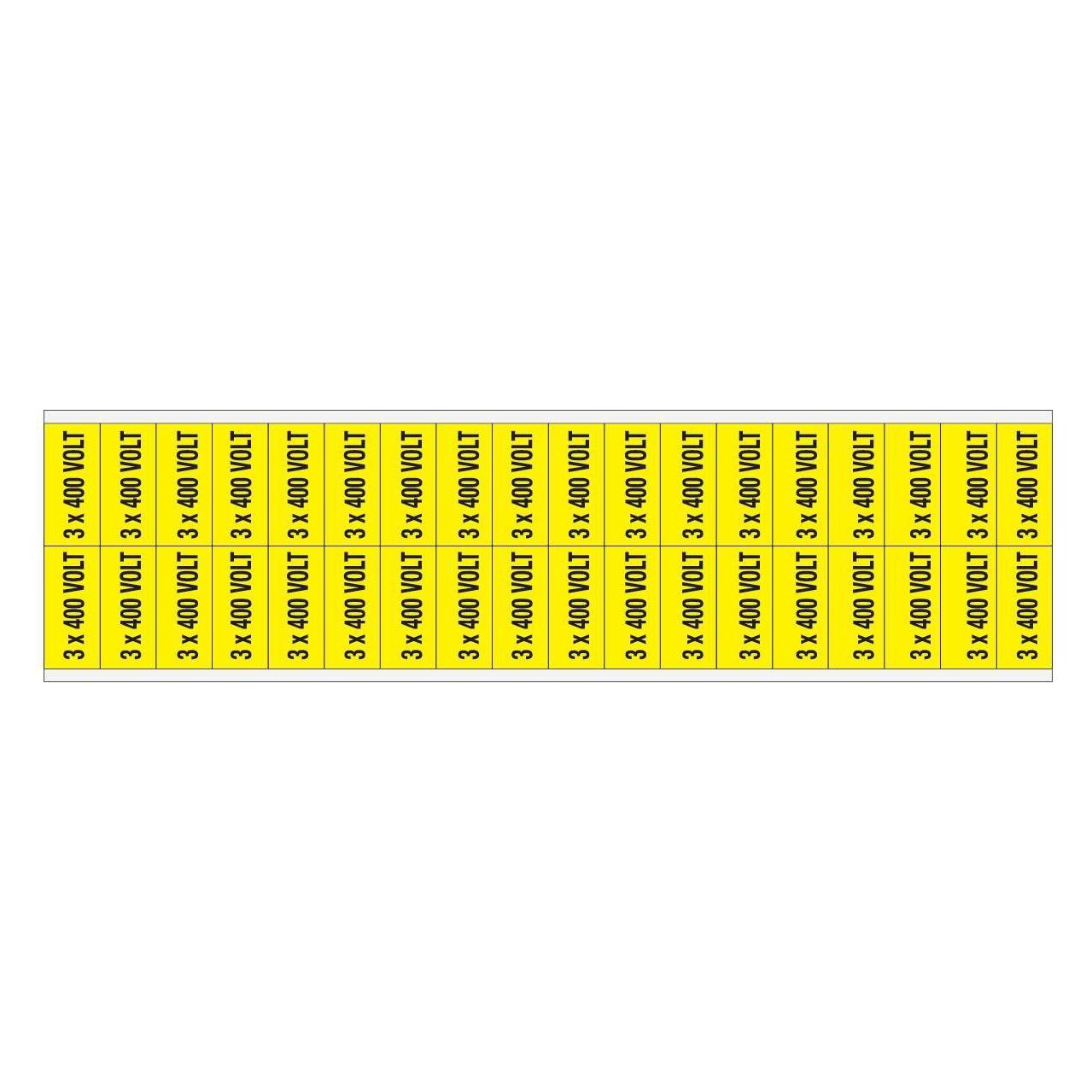 Brady Kennzeichnungen für Leitungen und Stromspannung, 400 Volt (VOLTAGE MARKERS CV 3X400V D)