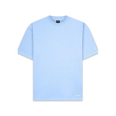 T-Shirt DROPSIZE "Dropsize Herren Super Heavy Blank T-Shirt", Herren, Gr. XS, blau (babyblau), 100% Baumwolle, unifarben, oversize, Rundhals, Shirts T-Shirt