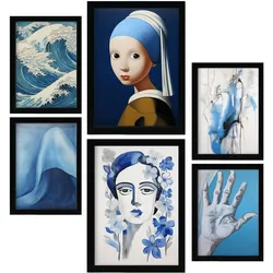 POSTER Set Mit 6 Friedliche Gelassenheit In Vielseitiger A3 & A4 Schwarzer Rahmen