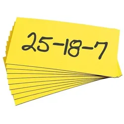 EICHNER 2x 100er-Pack Magnet-Lagerschild 50 x 100 mm gelb, 5x10 cm