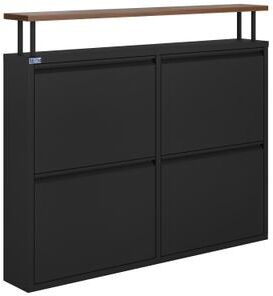 Ceha Antibacterial 4 Tier metal shoe cabinet with shelf